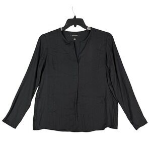 Banana Republic Blouse Size‎ M Black Minimalist Capsule Monochrome Sophisticated